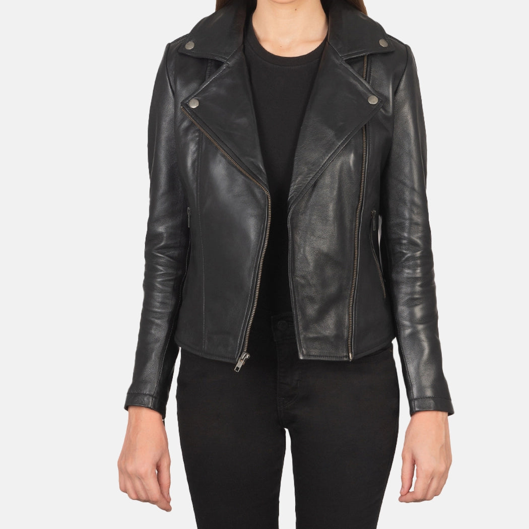 Seraphina Womens Leather Motorcycle Jacket