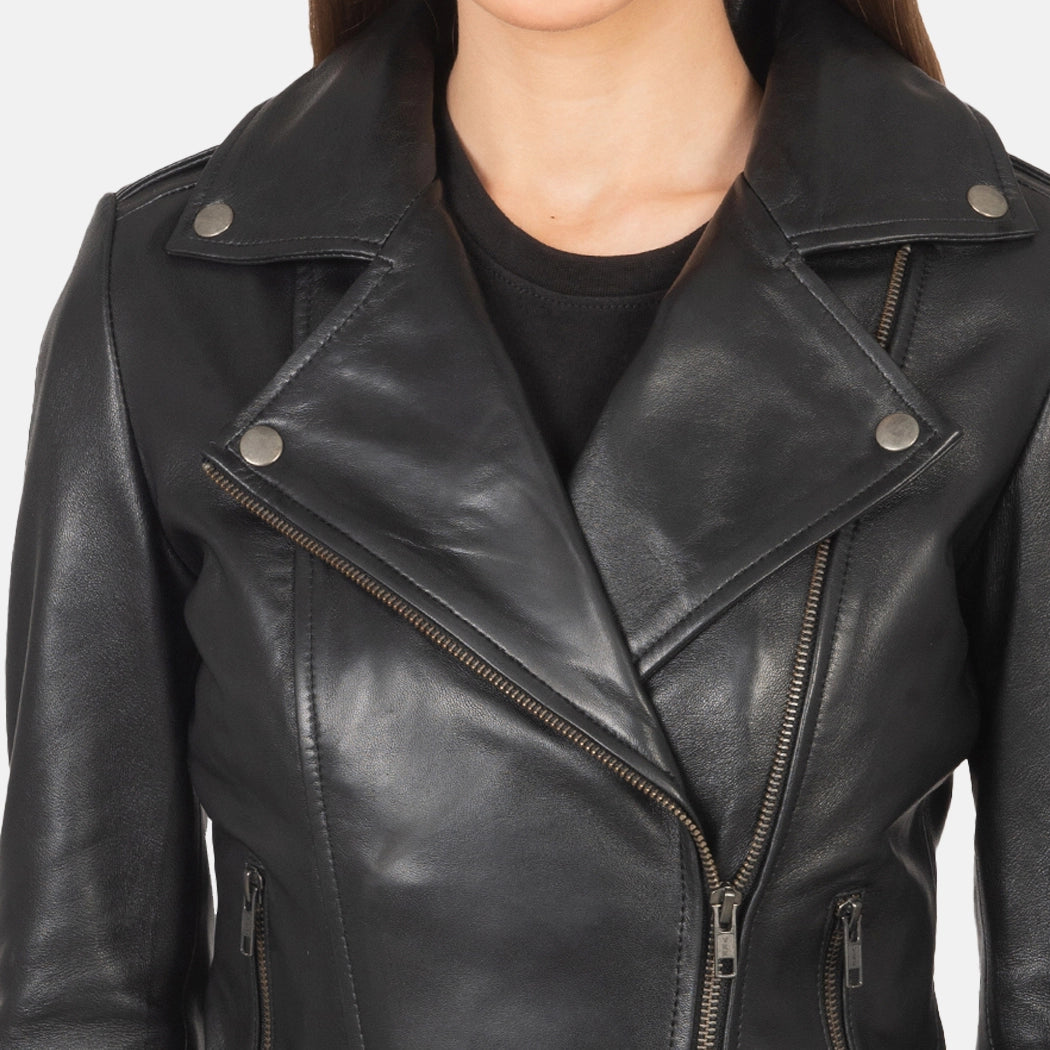 Seraphina Womens Leather Motorcycle Jacket