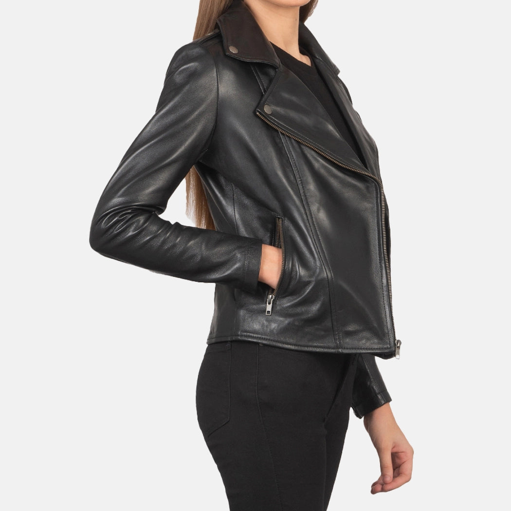 Seraphina Womens Leather Motorcycle Jacket