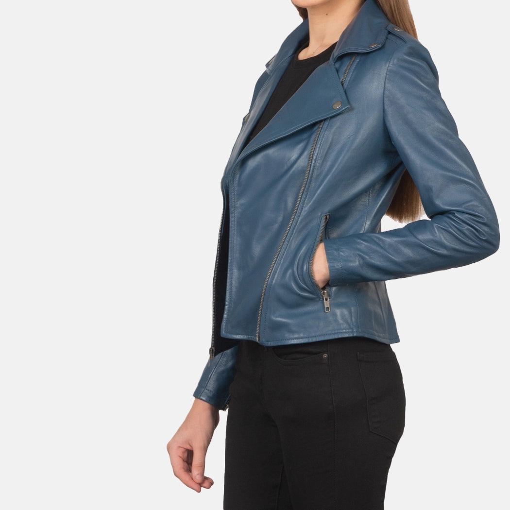 Seraphina Womens Leather Motorcycle Jacket