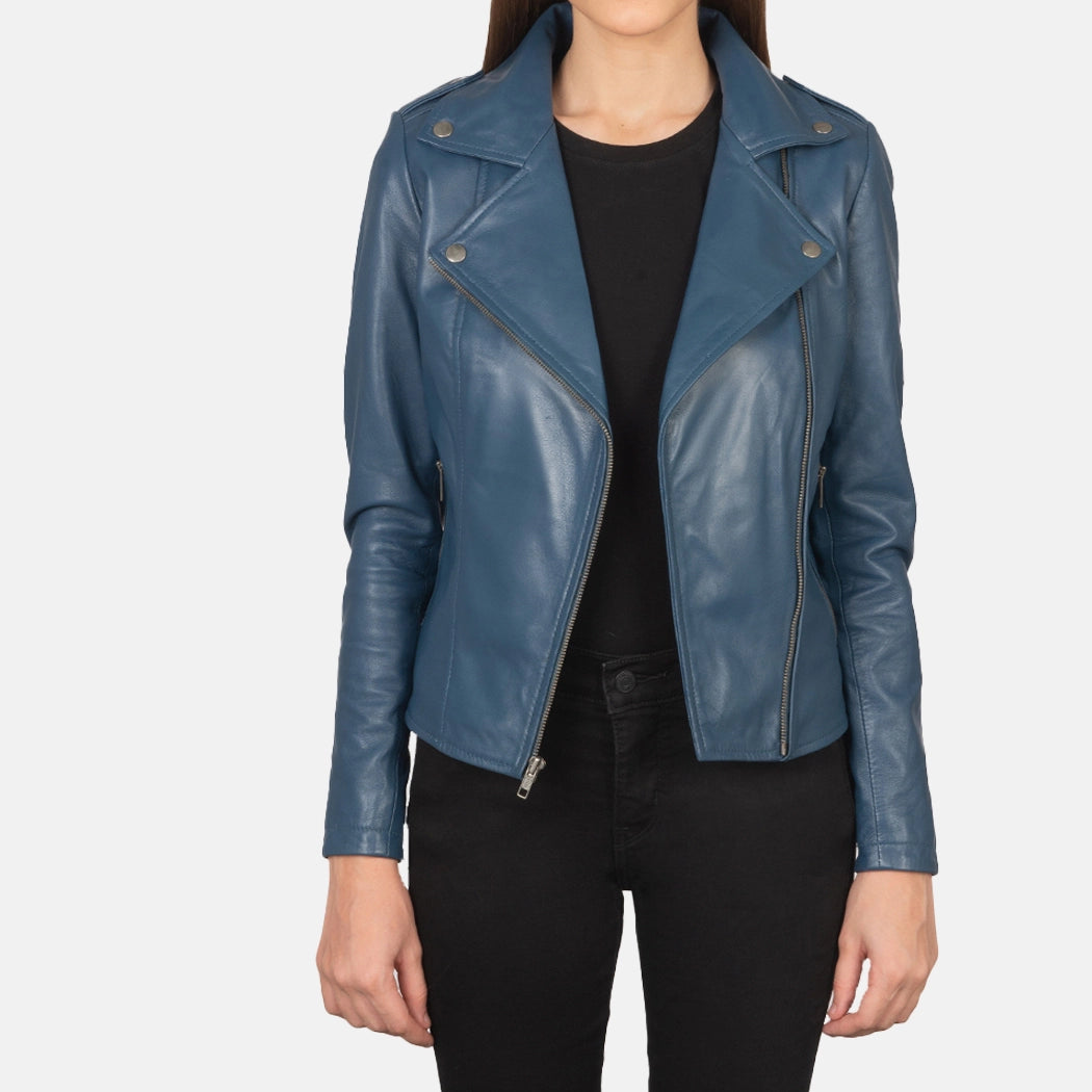 Seraphina Womens Leather Motorcycle Jacket