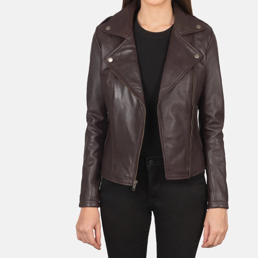 Seraphina Womens Leather Motorcycle Jacket