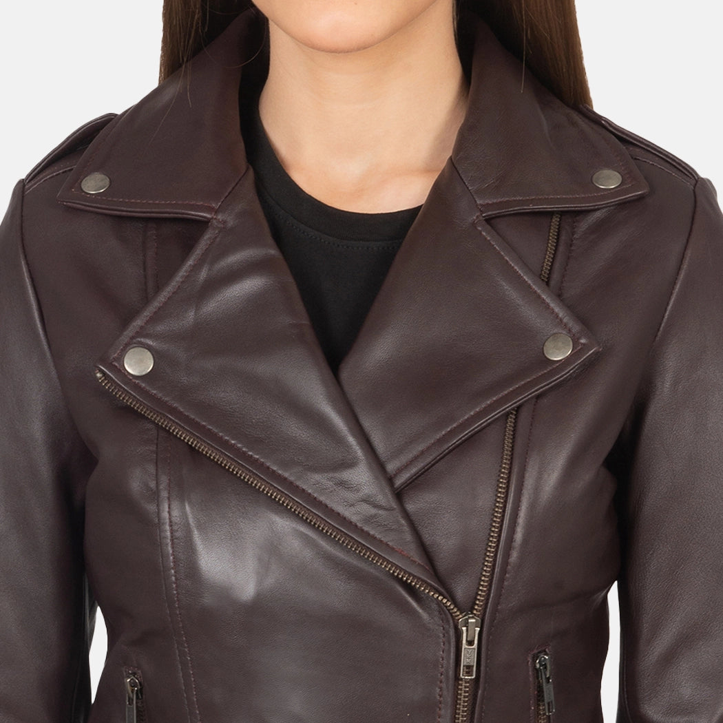 Seraphina Womens Leather Motorcycle Jacket