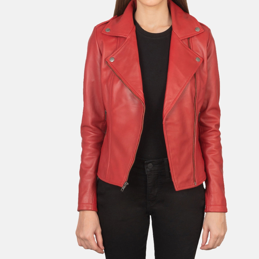 Seraphina Womens Leather Motorcycle Jacket