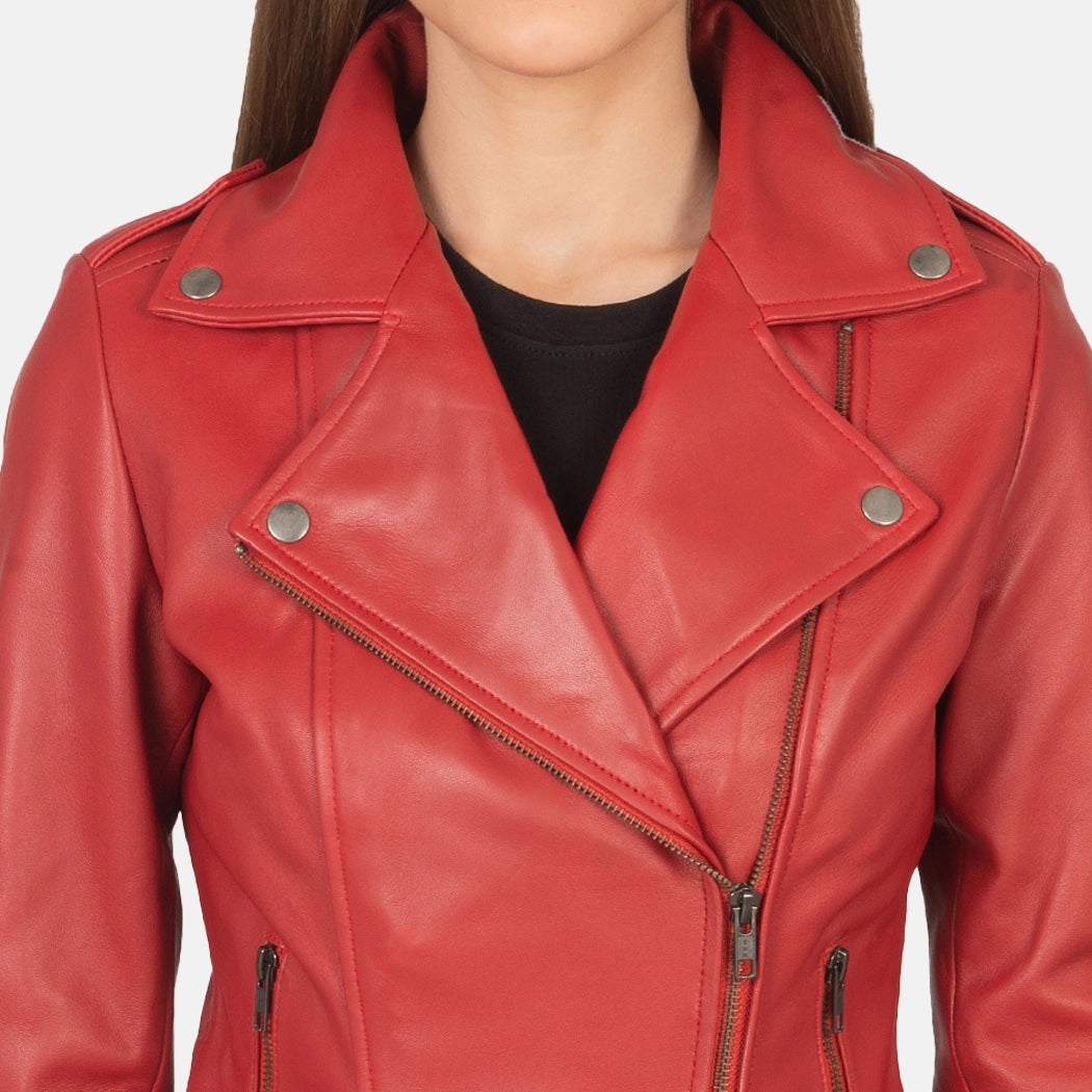 Seraphina Womens Leather Motorcycle Jacket