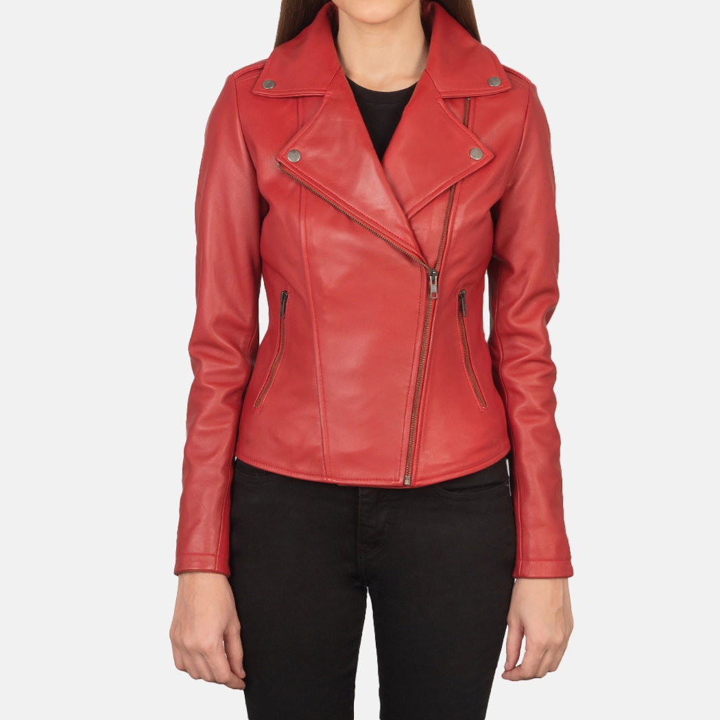 Seraphina Womens Leather Motorcycle Jacket