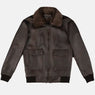 Skyline Leather Bomber Jacket for Men | Dark Brown