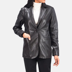 Swelte Norma Leather Blazer Outfit