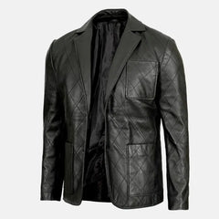 Urbane Couture Mens Leather Blazer