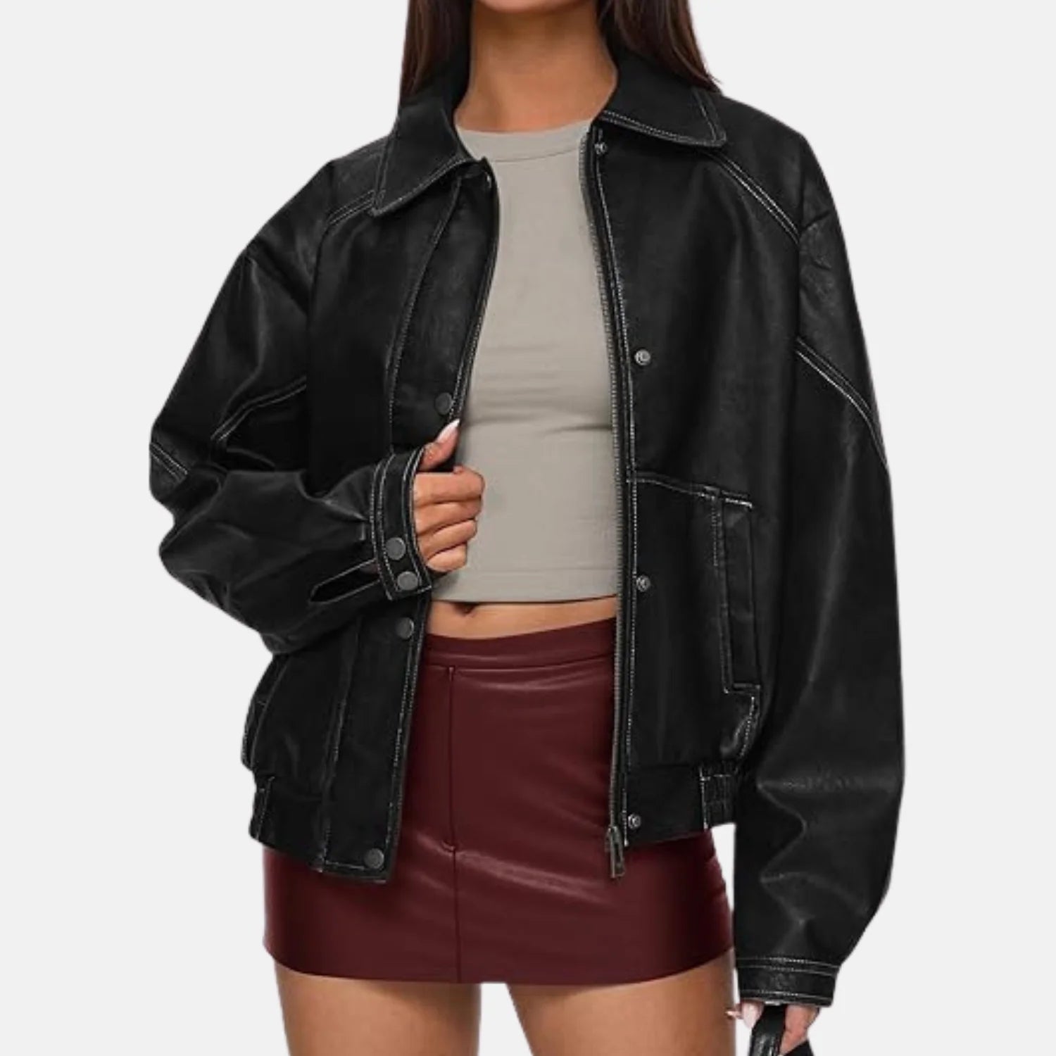 black bomber jacket