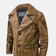 Vanguard Leather Trench Coat men