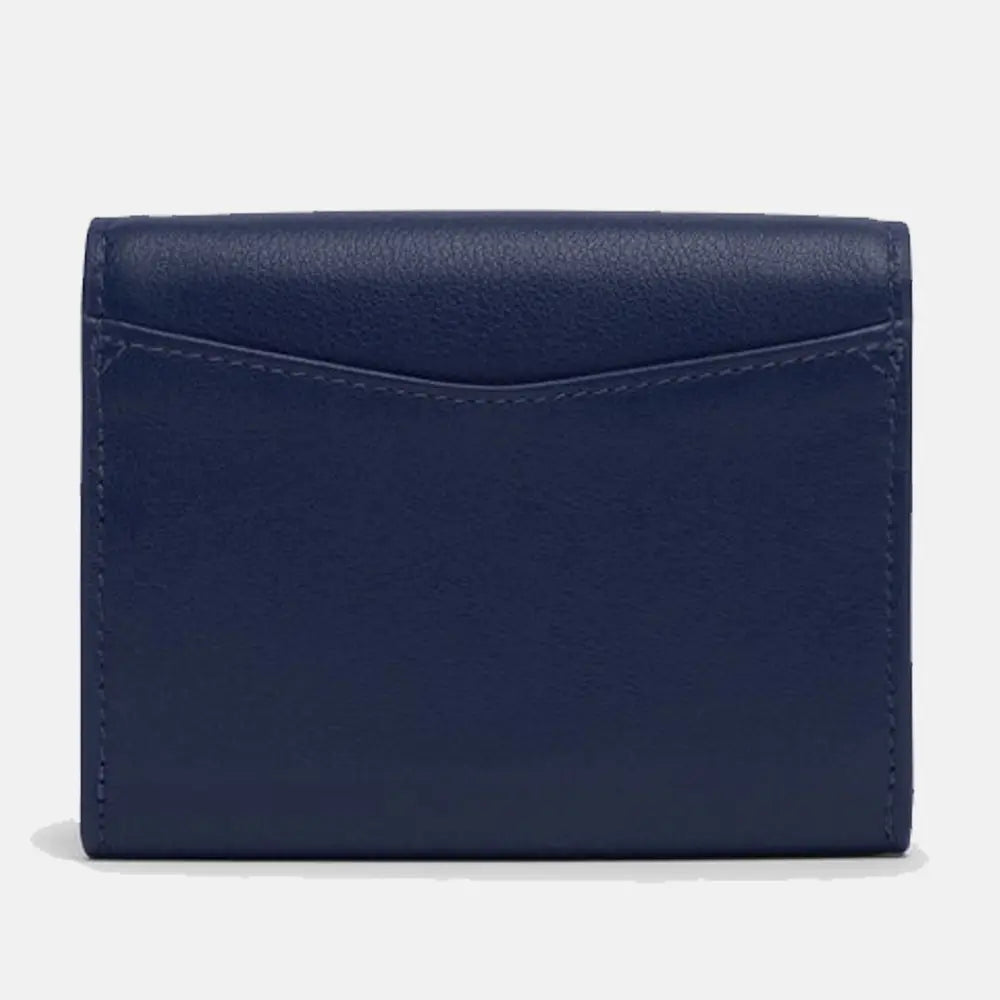 charming women compact wallet with lobg metal strap