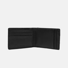 leather card holder wallet with thumb tab feature for quick card access