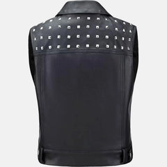 Urban Grit Leather Vest for Women